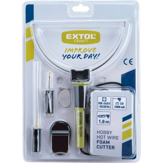 Electric Foam cutter with 3 heads for cutting and burning, with tools